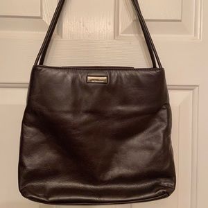 Enzo‎ Angiolini brown leather shoulder bag